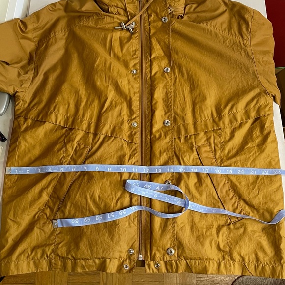 Frank & Oak Unisex Mustard Hooded Windbreaker Jacket - Picture 12 of 16